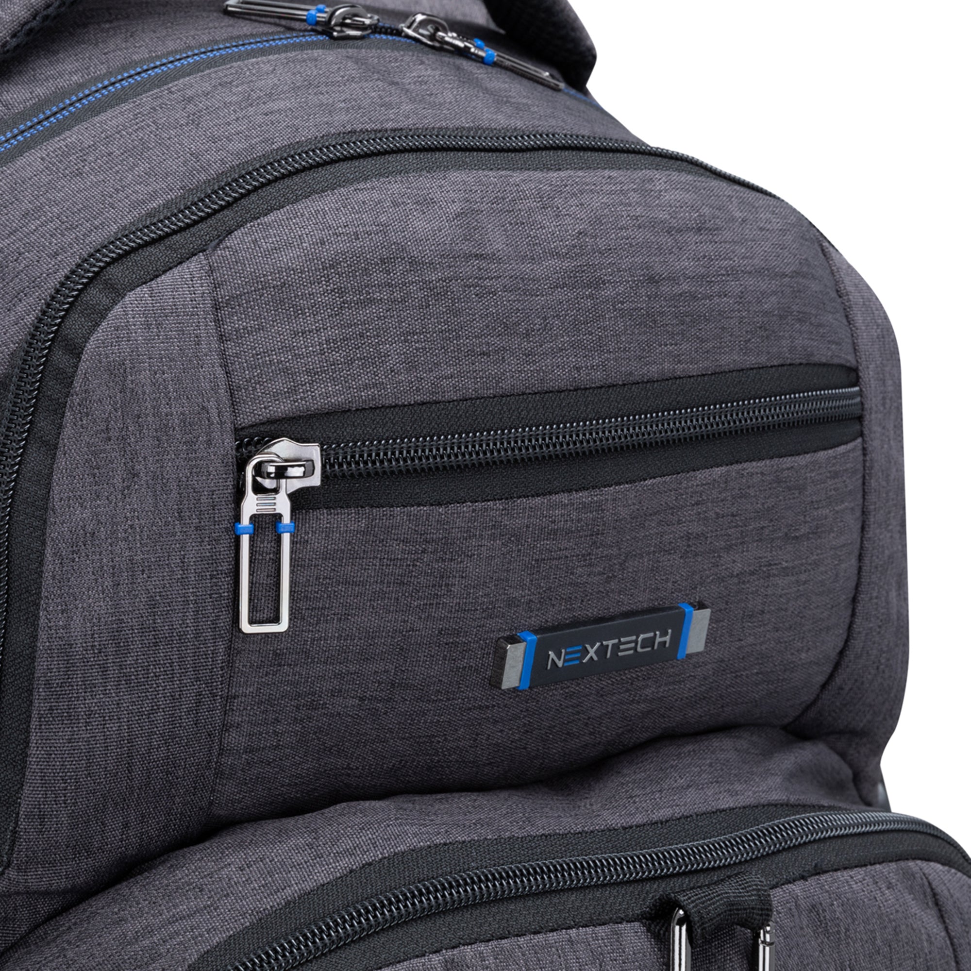 Nextech Professional Business Backpack for Men & Women - Waterproof Laptop Backpack with USB Charging Port - Perfect for Office, Travel, and Commuting