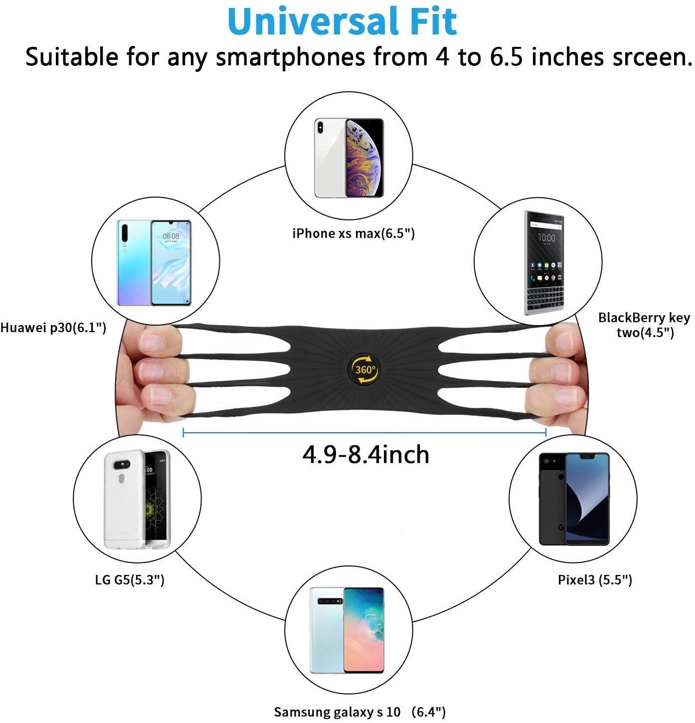 360° Rotatable Silicone Phone Mount for Stroller, Electric Bicycle & Motorcycle - Universal 4
