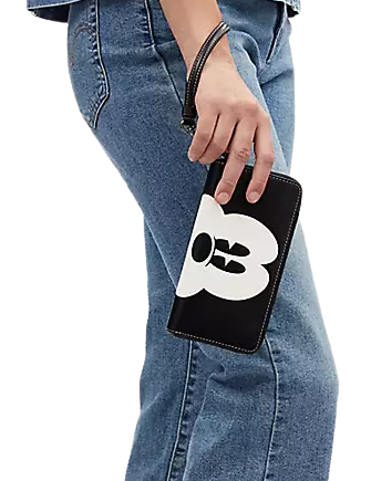 Coach Disney X Coach Long Zip Around Wallet With Mickey Mouse - Stylish & Functional Wallet for Women & Men - Perfect for Travel, Shopping & Everyday Use