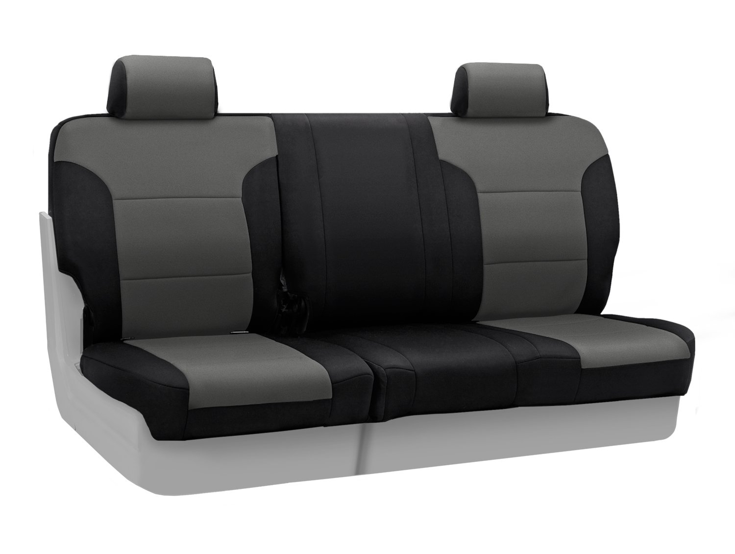 Coverking Custom Fit Neoprene Seat Cover for Ford F-150 60/40 Rear Bench - Charcoal/Black | Waterproof Protection & Perfect Fit | Ideal for Truck Owners, Camping & Outdoor Adventures