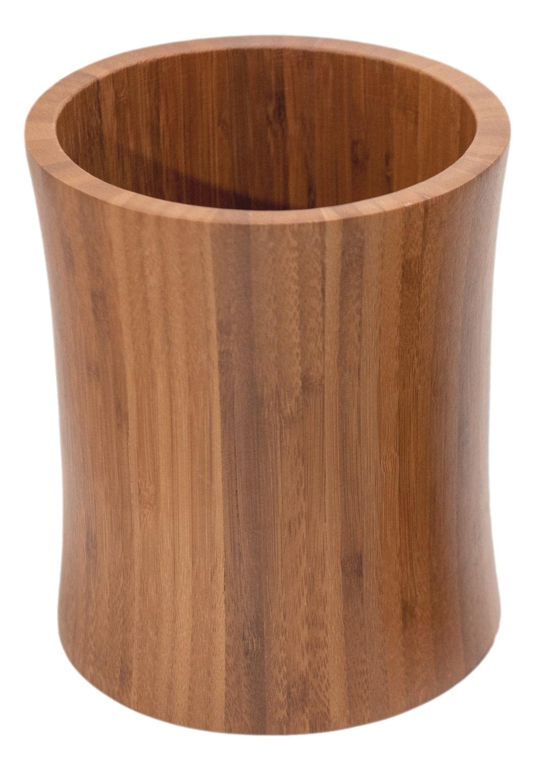Bamboo Kitchen Counter Utensil Holder - Large Caramelized Wooden Caddy for Spoons & Cooking Tools | Perfect for Countertop Organization & Kitchen Decor