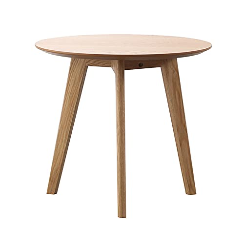 Modern Round Wood Side Table - 19.7