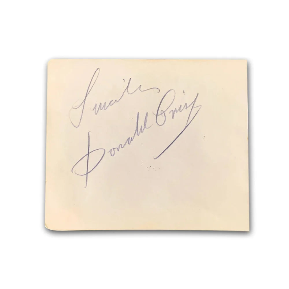 Donald Crisp & Joe E Brown Dual Signed Album Page - Authentic JSA COA Autograph - Perfect for Movie Memorabilia Collectors & Vintage Hollywood Fans