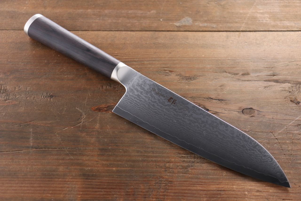 Premium Miyako AUS8 33-Layer Damascus Santoku Knife 180mm - Japanese Kitchen Knife for Professional Chefs & Home Cooking - Perfect for Slicing, Dicing & Mincing Vegetables, Meat & Fish