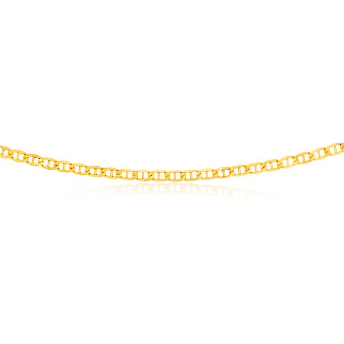 9ct Yellow Gold Silver Filled Anchor Chain Necklace - Dainty Nautical Jewelry for Women, Perfect for Layering & Everyday Wear