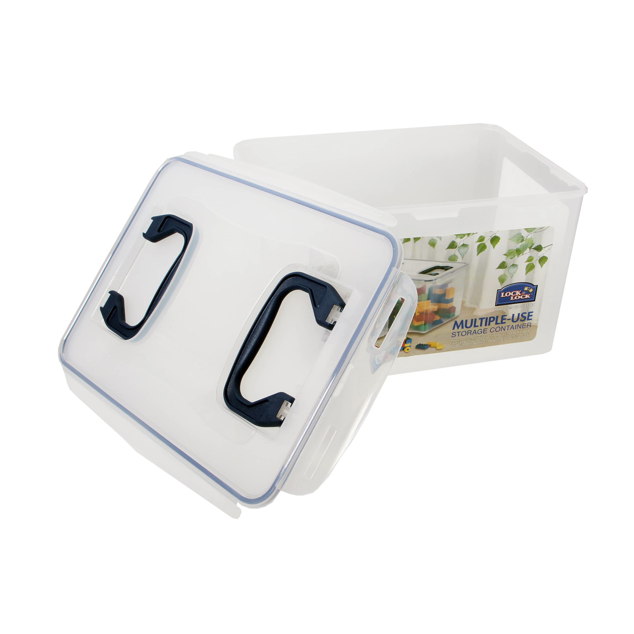 Lock & Lock HPL890 16L Airtight Food Storage Container with 2 Handles - BPA Free Plastic Kitchen Organizer for Meal Prep, Leftovers & Bulk Food Storage