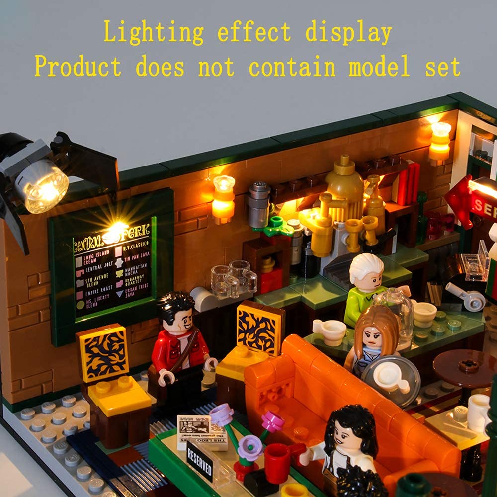 GEAMENT Friends Central Perk TV Series LED Light Kit - Compatible with Lego Ideas 21319 Building Set (Bricks Not Included) - Perfect for Lego Display & Nighttime Room Decor