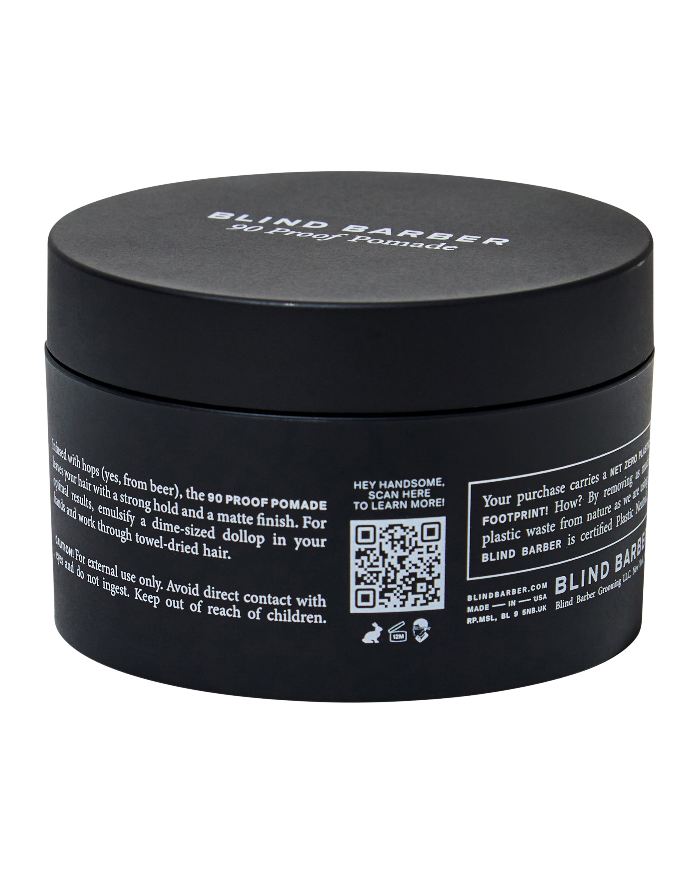 90 Proof Pomade - Strong Hold Hair Styling Wax for Men - Perfect for Slick Back, Pompadour & Classic Hairstyles - Salon Quality Grooming for Everyday & Special Occasions