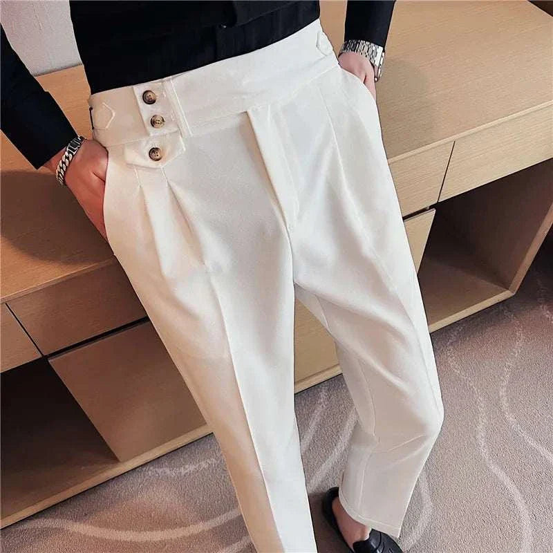 Slim Fit Suit Pants for Men - Elegant Formal Trousers for Business, Office & Special Occasions