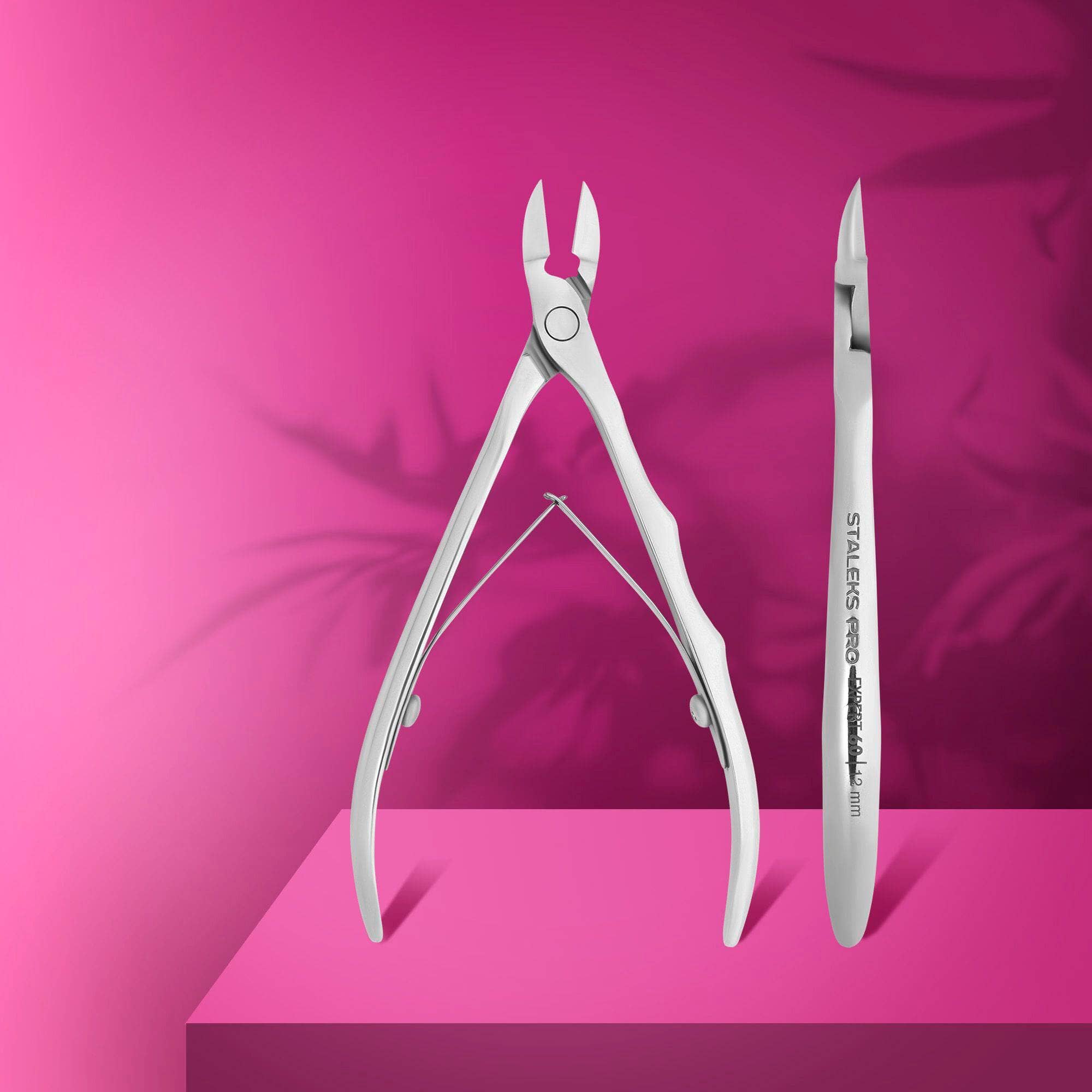 Staleks Professional Nail Nippers EXPERT 60 (12mm) - High Precision Stainless Steel Cuticle Trimmer for Manicure & Pedicure - Perfect for Salon Professionals & Home Grooming