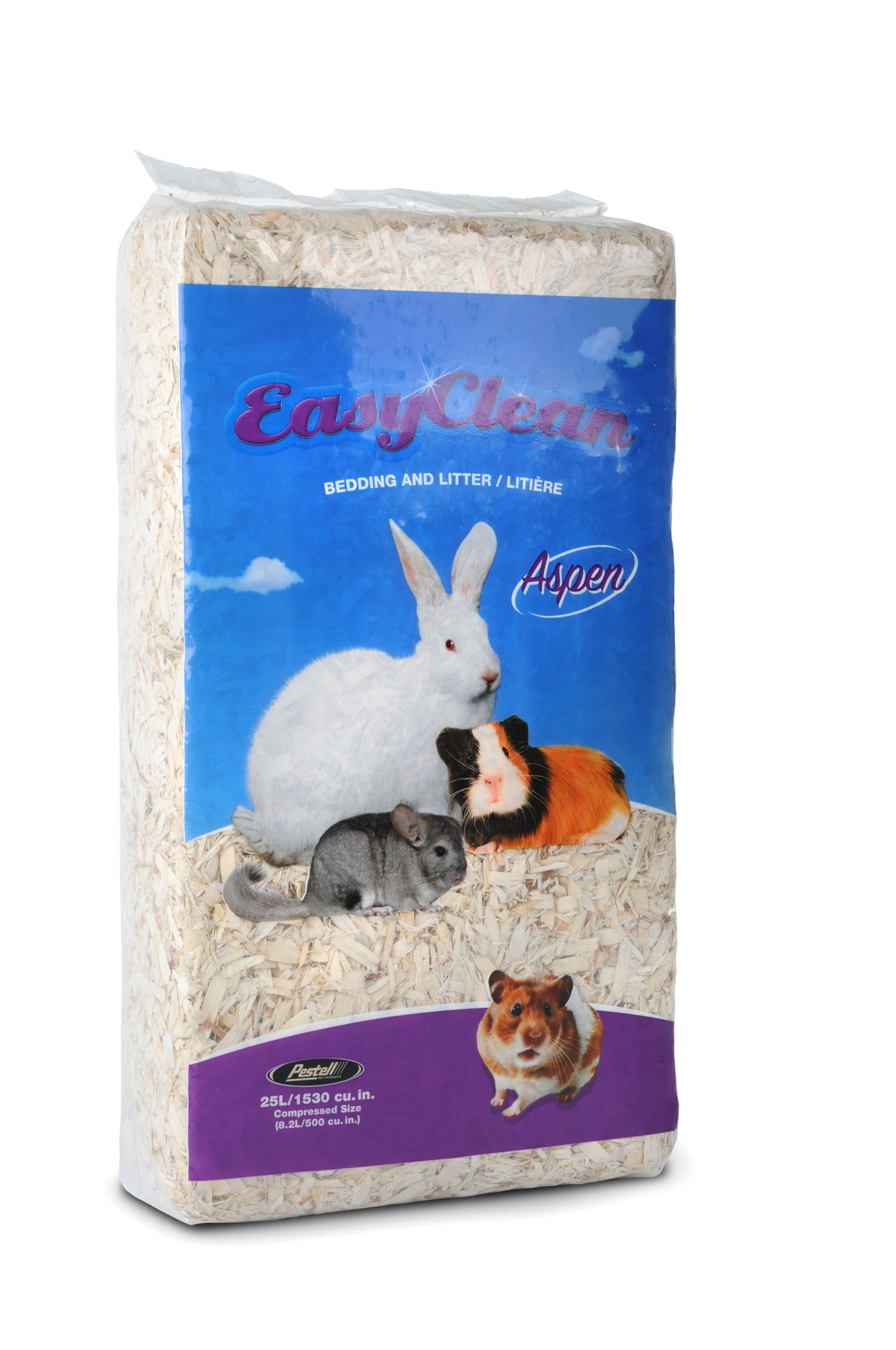 Premium Aspen Wood Shavings for Small Pets - 25L Natural, Dust-Free, Easy Clean Bedding - Ideal for Hamsters, Guinea Pigs & Rabbits Cages