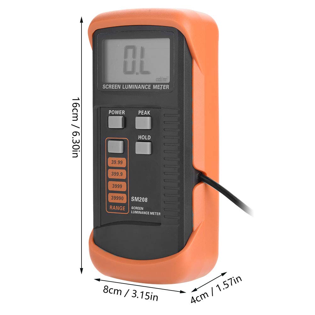 Professional Handheld Lux Light Meter - Digital LCD Screen Luminance Tester for Measuring Brightness (0.01-39990 cd/m²) - Perfect for Photography, Film Production, Indoor Lighting Design & Plant Growth Monitoring