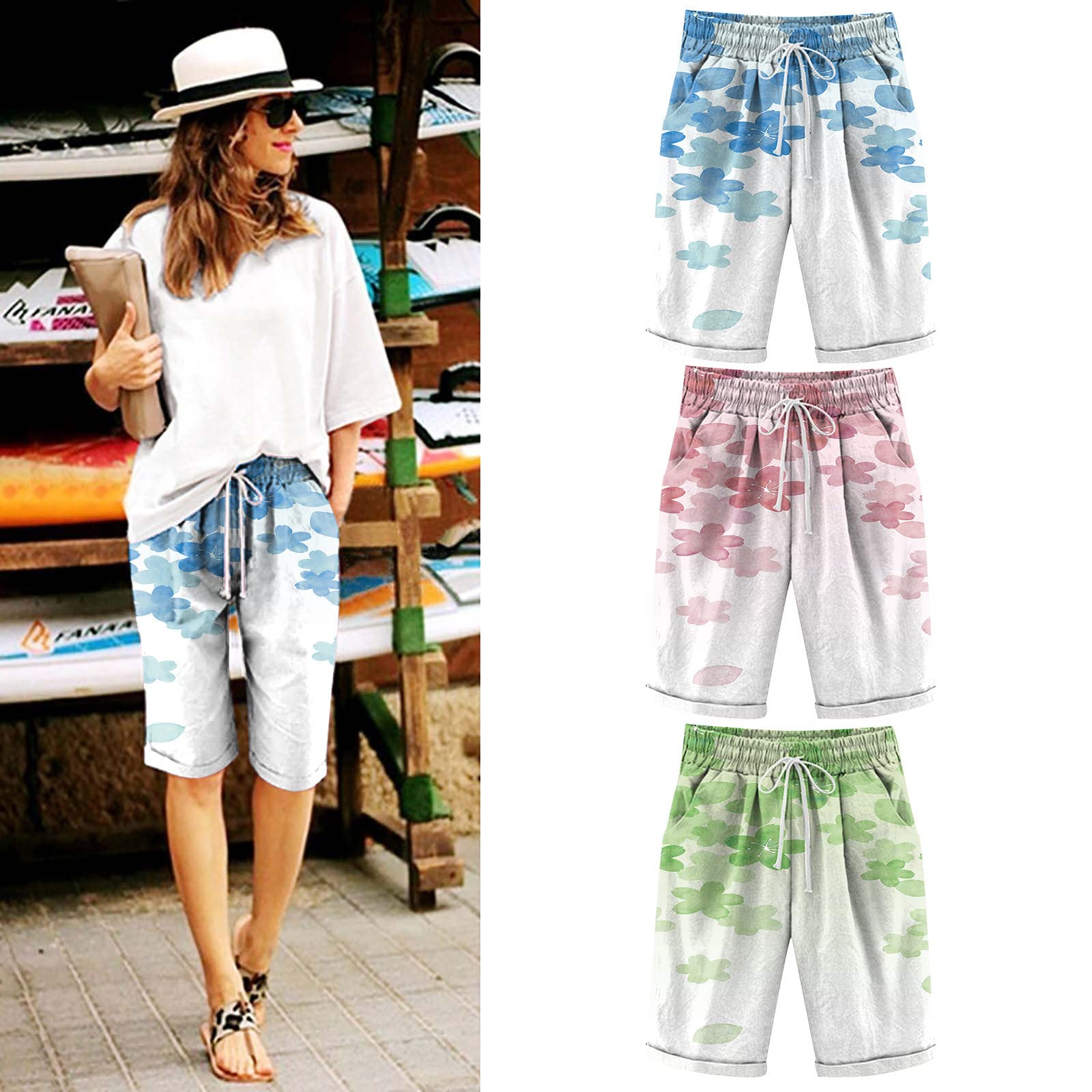 Rvidbe Women's Athletic Shorts - Summer Beach Comfy Loose Fit for Casual Wear