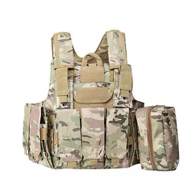 1000D Nylon MOLLE System Tactical Vest - Military Grade Ghost Plate Carrier for Airsoft, Hunting & Outdoor Adventures