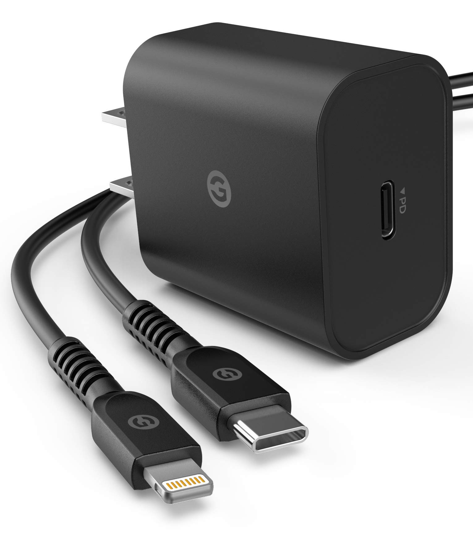 Galvanox MFi Certified Fast iPhone Charger - 18W USB-C Wall Plug & Lightning Cable - Rapid Charging for iPhone 14/13/12/11 Pro Max - Perfect for Home, Office & Travel Charging Needs