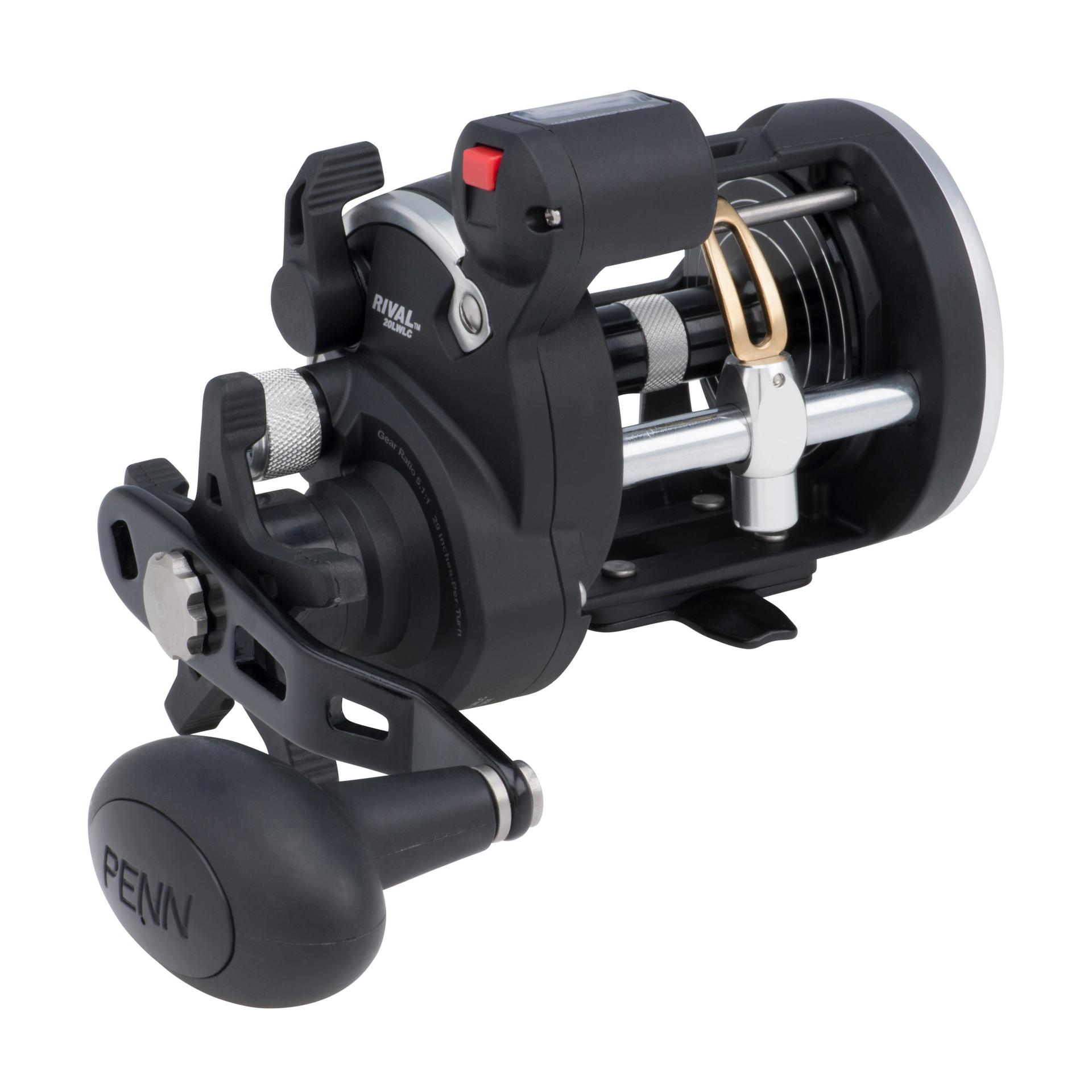 Rival™ Level Wind Conventional Fishing Reel - Smooth Casting & Retrieval for Freshwater & Saltwater Angling - Perfect for Bass, Trout, and Offshore Fishing