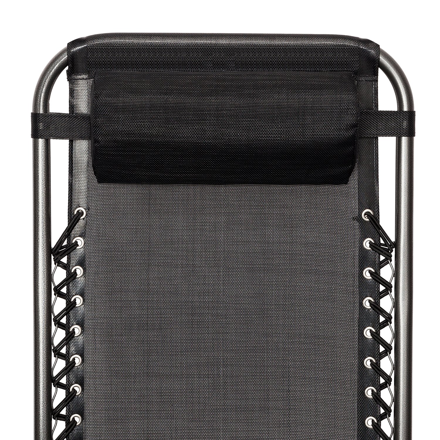 HomVent 2PC Zero Gravity Lounge Chair - Adjustable Reclining Patio Chair with Cup Holder & Pillows, Foldable Outdoor Relaxation Chair for Deck, Backyard, Beach, Poolside & Camping (Black)