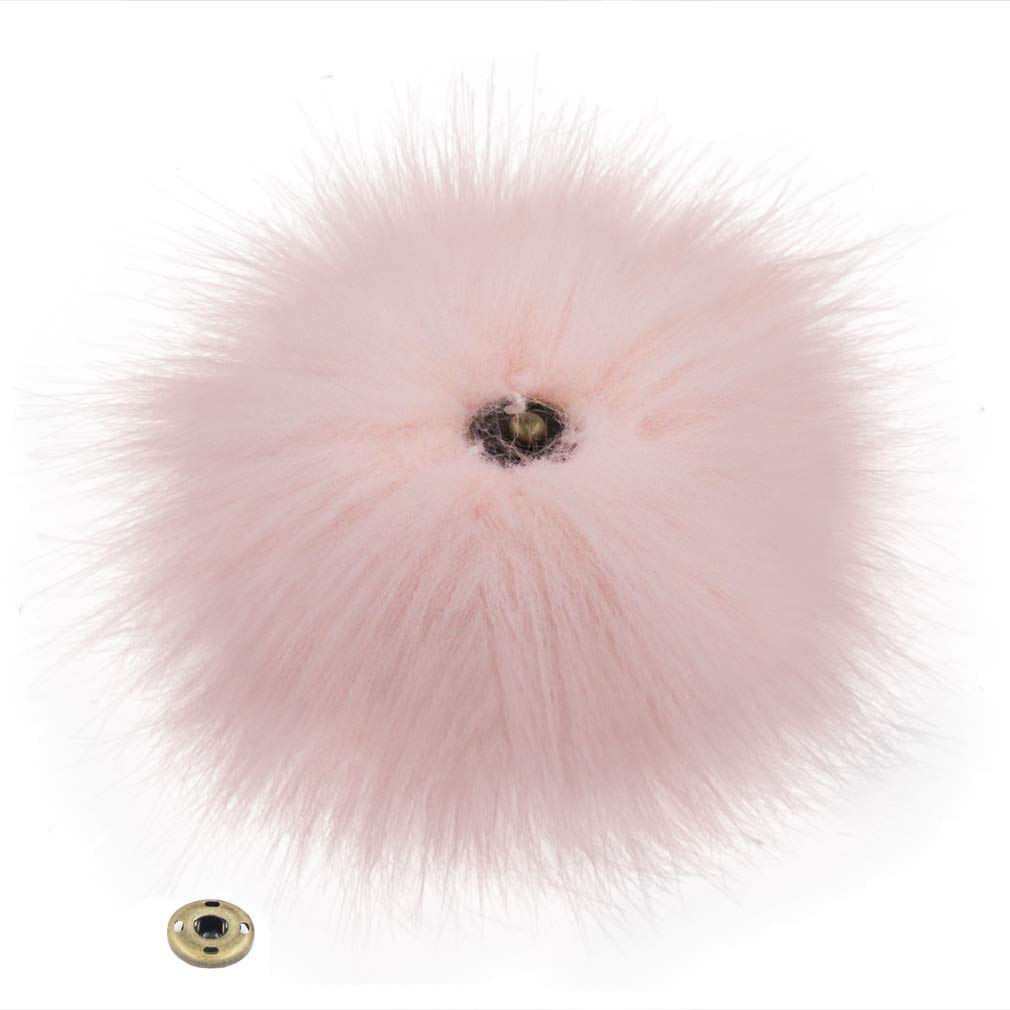 12pcs DIY Knitting Hat Accessories - Faux Fur Pom Pom Balls with Snap Buttons for Winter Hats, Scarves & Crafts | Cozy Handmade Style for Cold Weather & Gift Making