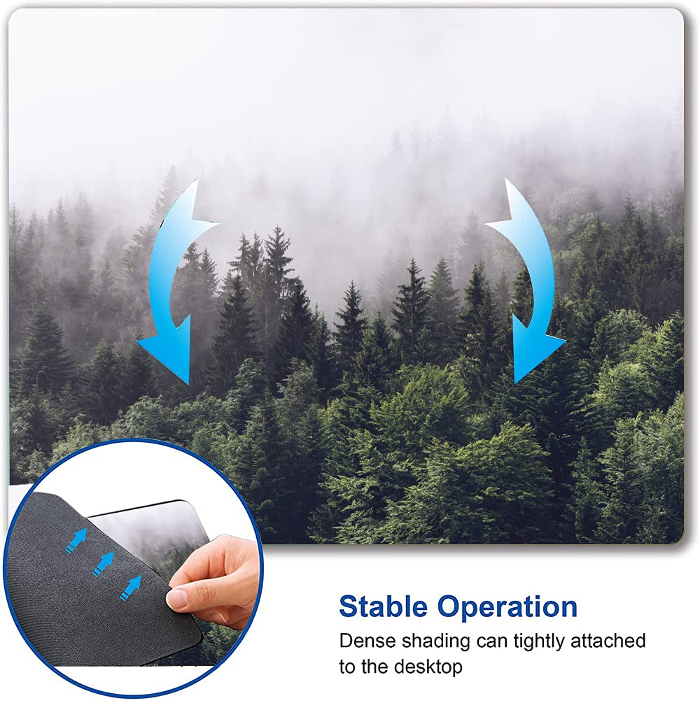 Custom Landscape Mouse Pad - Non-Slip Rubber Base, Waterproof Square Mousepad for Office & Laptop (9.5