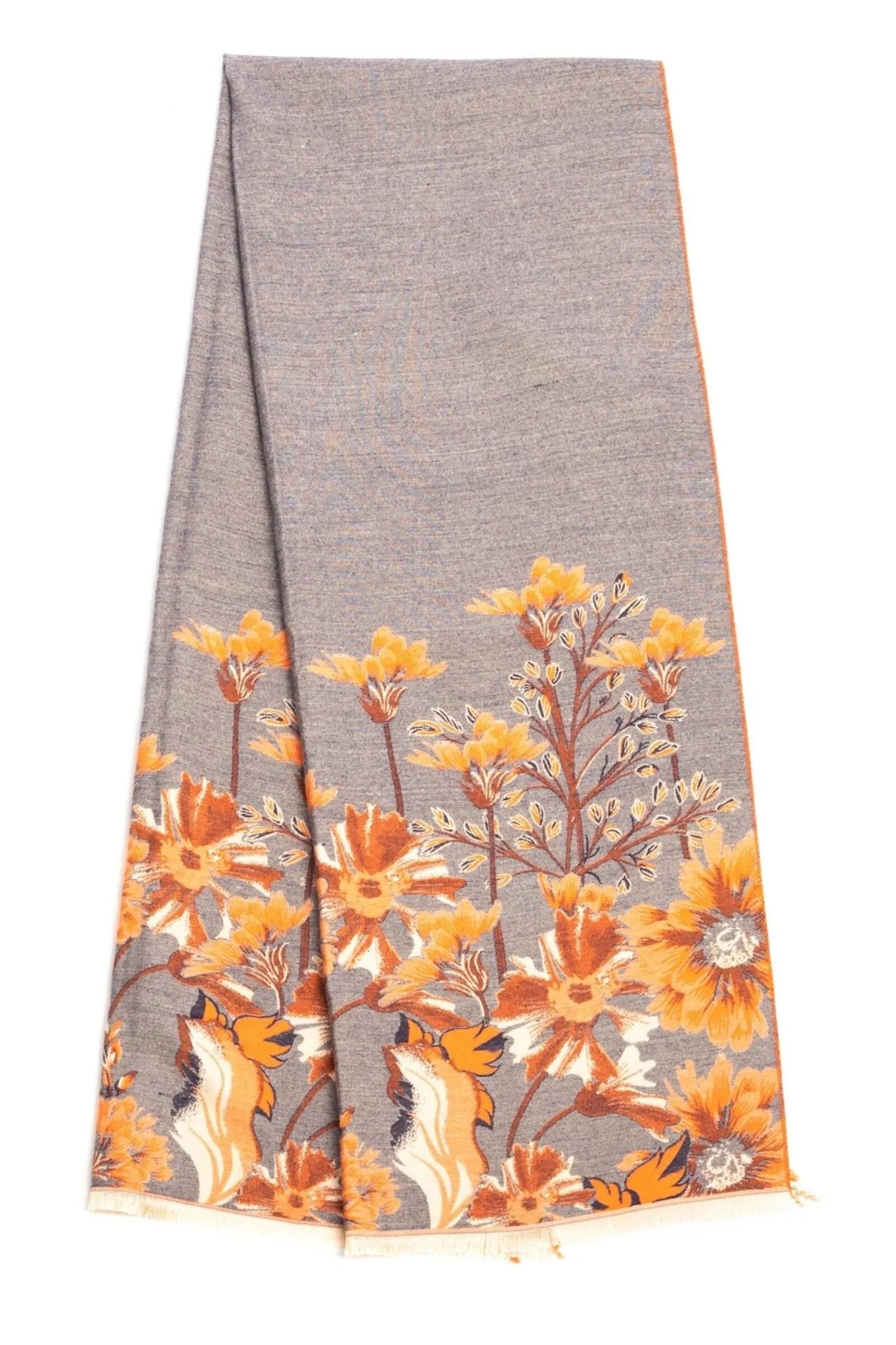 Reversible Floral Oversized Scarf - Soft Winter Shawl Wrap for Women - Perfect for Cold Weather, Travel & Fashion Accessories