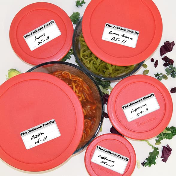 Personalized Waterproof Date Labels - Rose Theme Stickers for School, Office & Home Organization - Perfect for Lunch Boxes, Water Bottles & Storage Containers