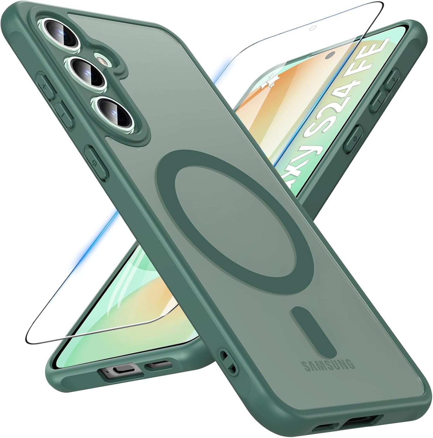 Samsung Galaxy S25 Ultra Tempered Glass Screen Protector with Slim Bumper Case - Shockproof Full-Body Protection for Work, Travel & Outdoor Activities