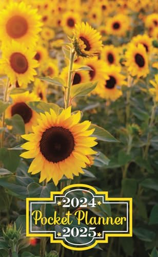 2024-2025 Sunflower Pocket Planner - 2 Year Monthly Calendar Agenda (4