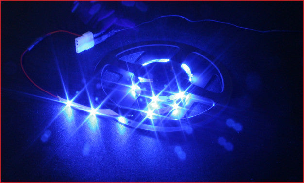 60 LED Flexible Light Strip 78 Inch 12V Blue - Waterproof RGB LED Tape Lights for Bedroom, Kitchen, Car, Party Decoration