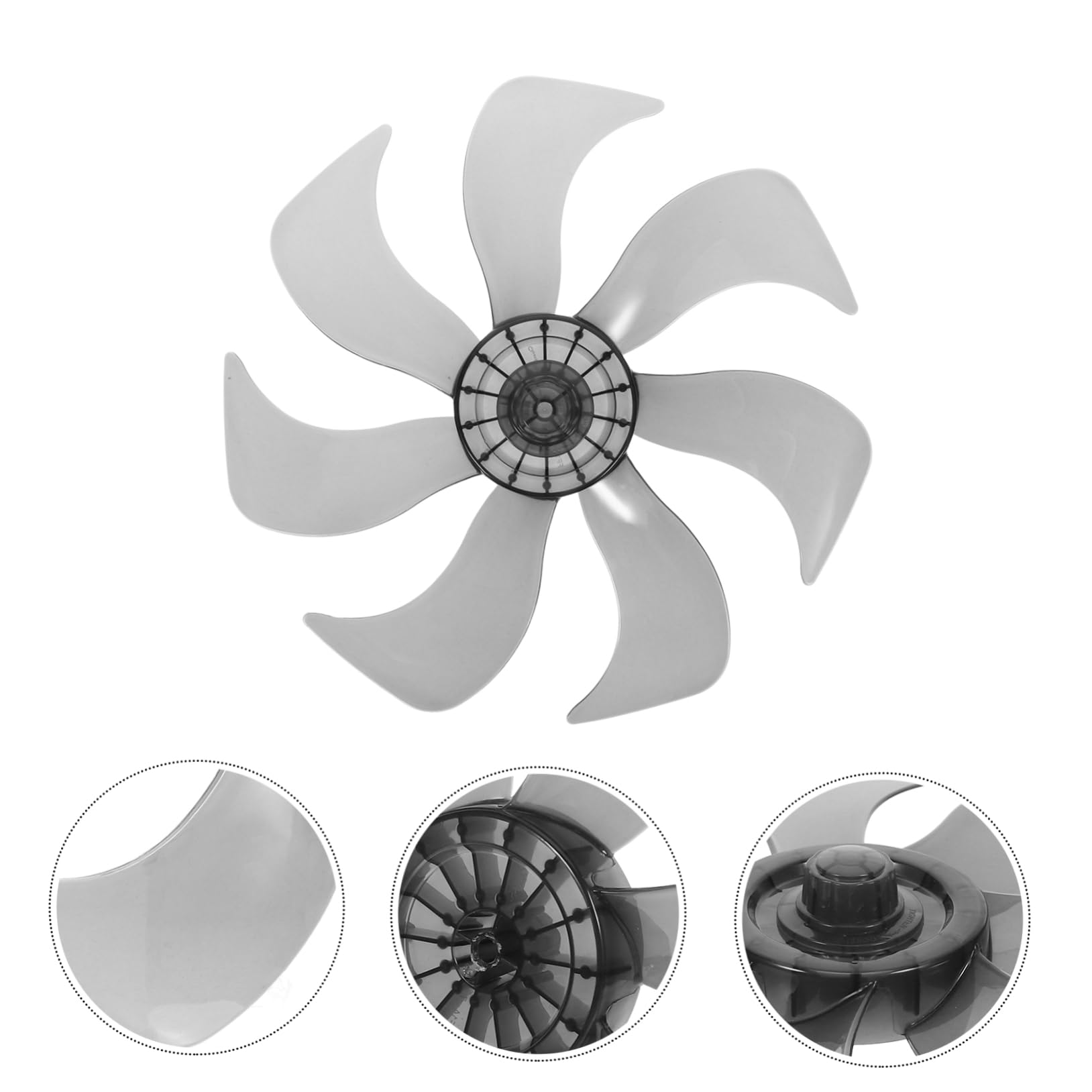 DOITOOL 16 Inch & 18 Inch Replacement Fan Blades - 7 Floor Standing Fan Blades, Electric Ceiling Fan Blades, Table & Desk Fan Accessories - Durable Plastic, Quiet Operation for Home, Office & Workshop Cooling