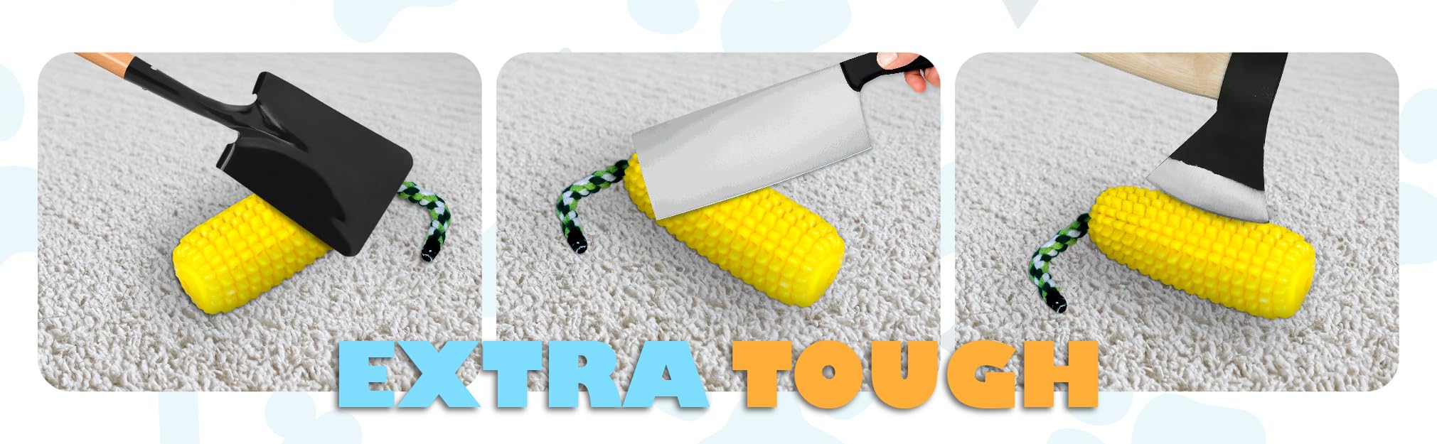 Durable 2-Pack Dog Chew Toys for Aggressive Chewers - Cartoon Alligator & Corn-Shaped Squeaky Interactive Rubber Toys for Medium & Large Breeds | Heavy Duty Chew Toys for Playtime, Training & Dental Health