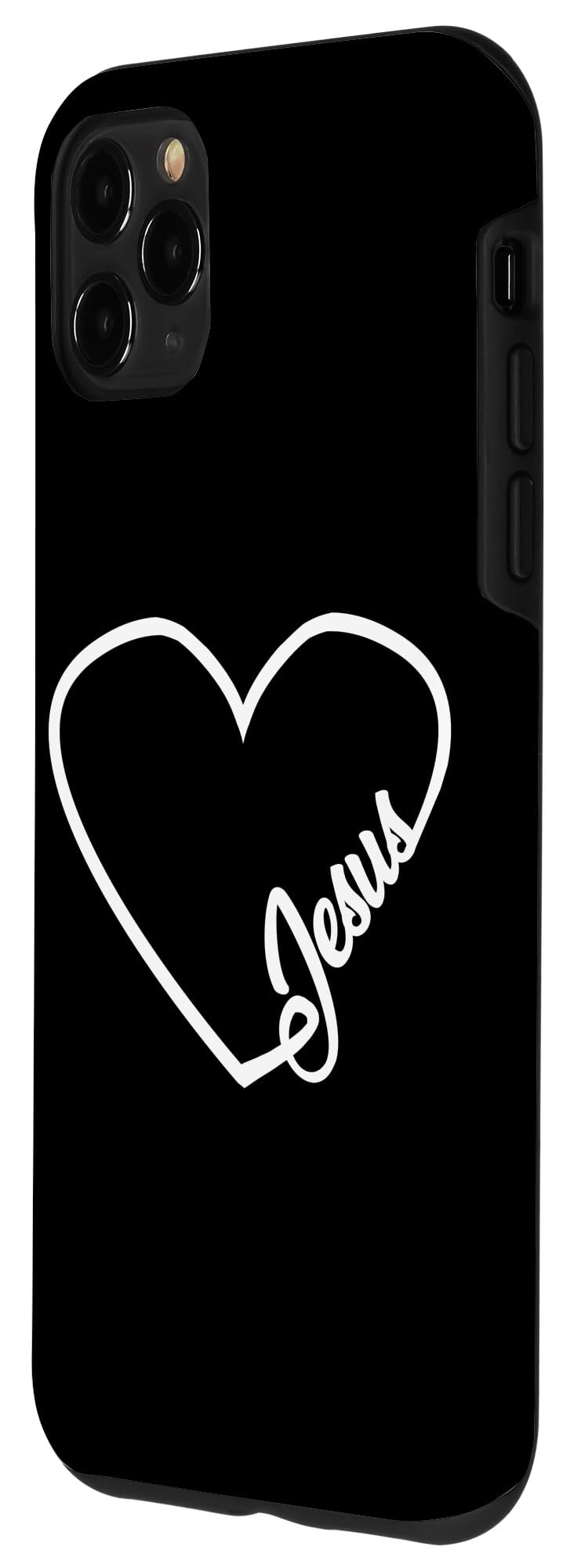 iPhone 11 Pro Max Christian Phone Case with Jesus Letters Heart Design - Religious Gift for Believers - Perfect for Church, Bible Study & Daily Faith Inspiration