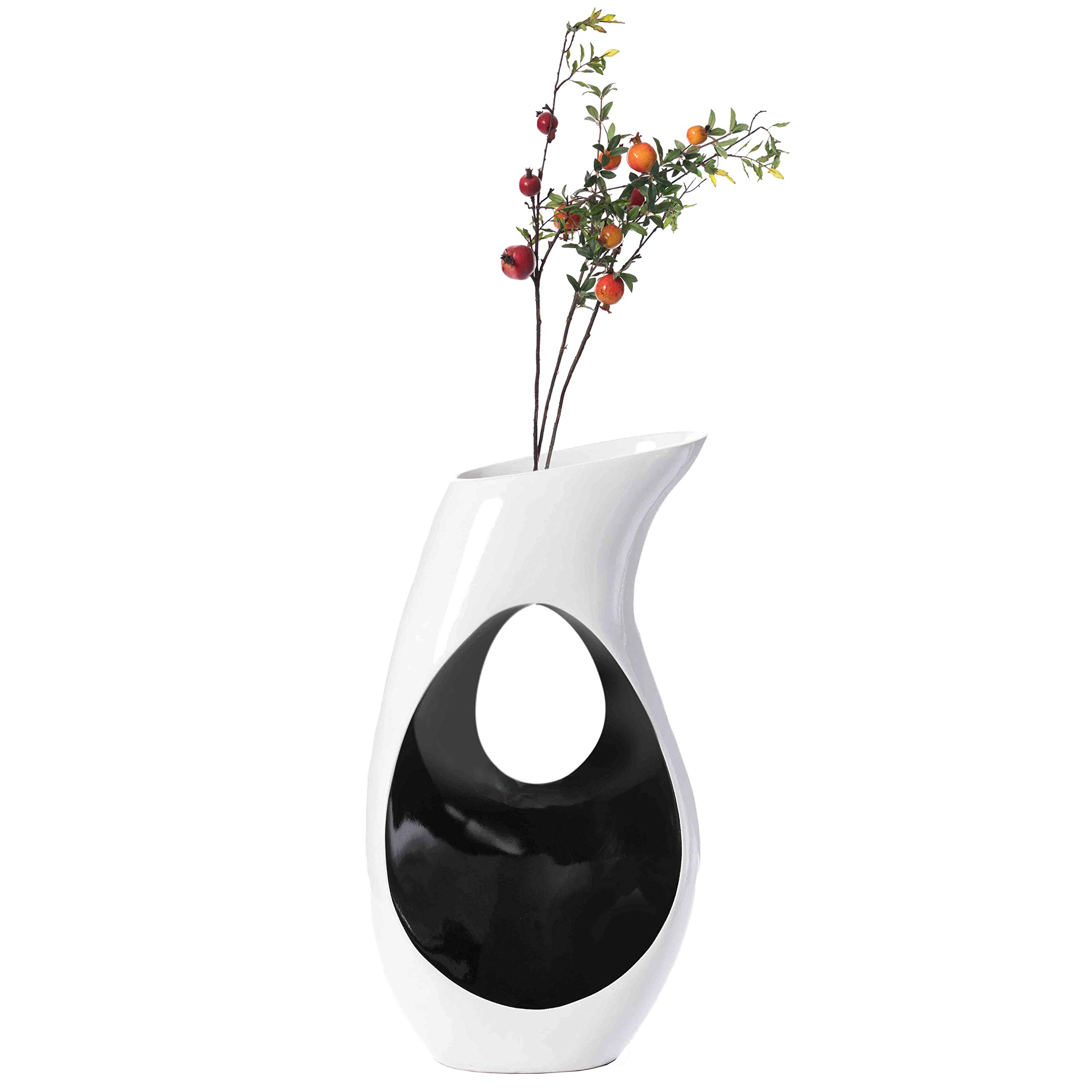 Modern White Trumpet Floor Vase - 33.75