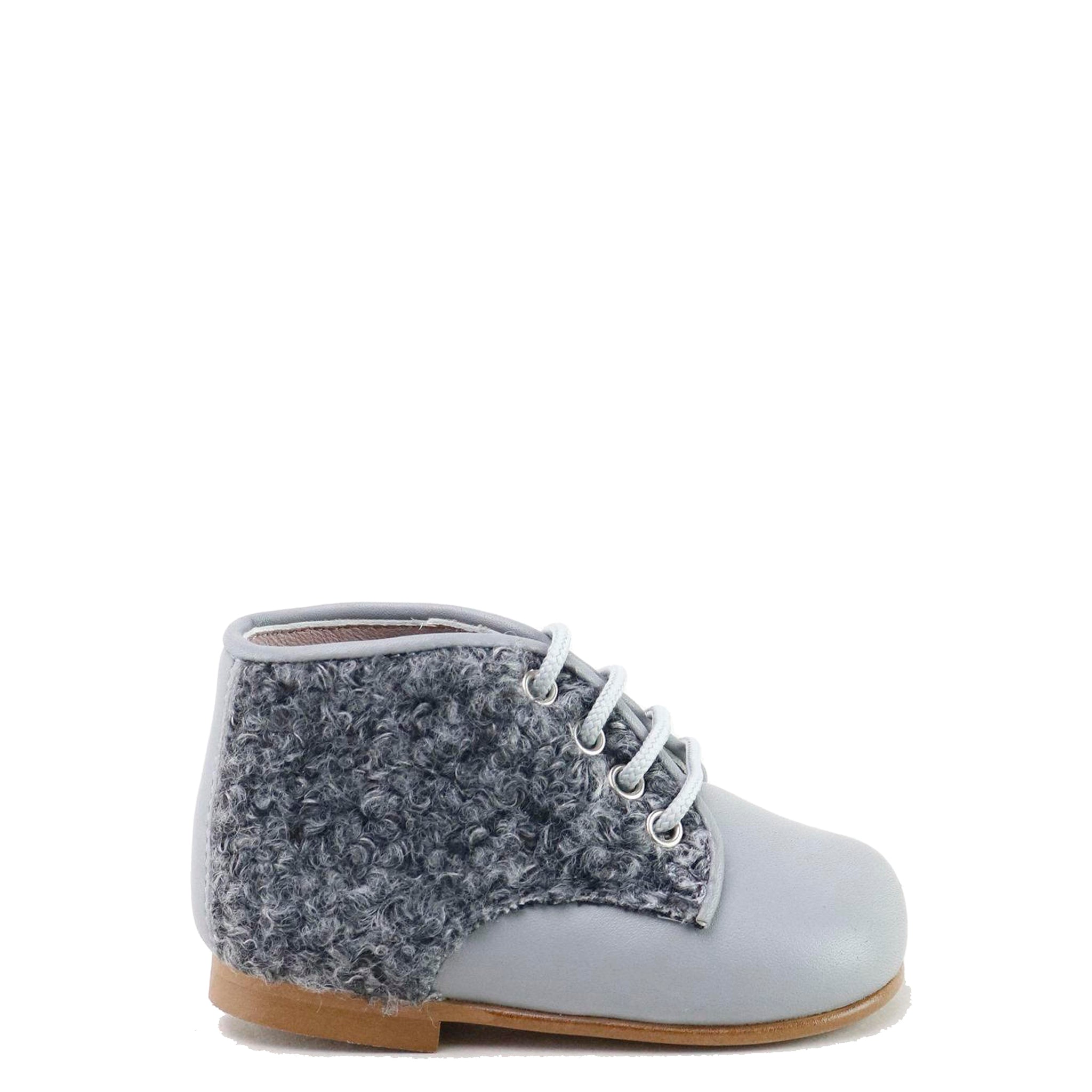 Gray Shearling Baby Booties - Soft & Warm Winter Booties for Infants & Toddlers | Perfect for Indoor & Outdoor Use, Cold Weather, and Photo Shoots
