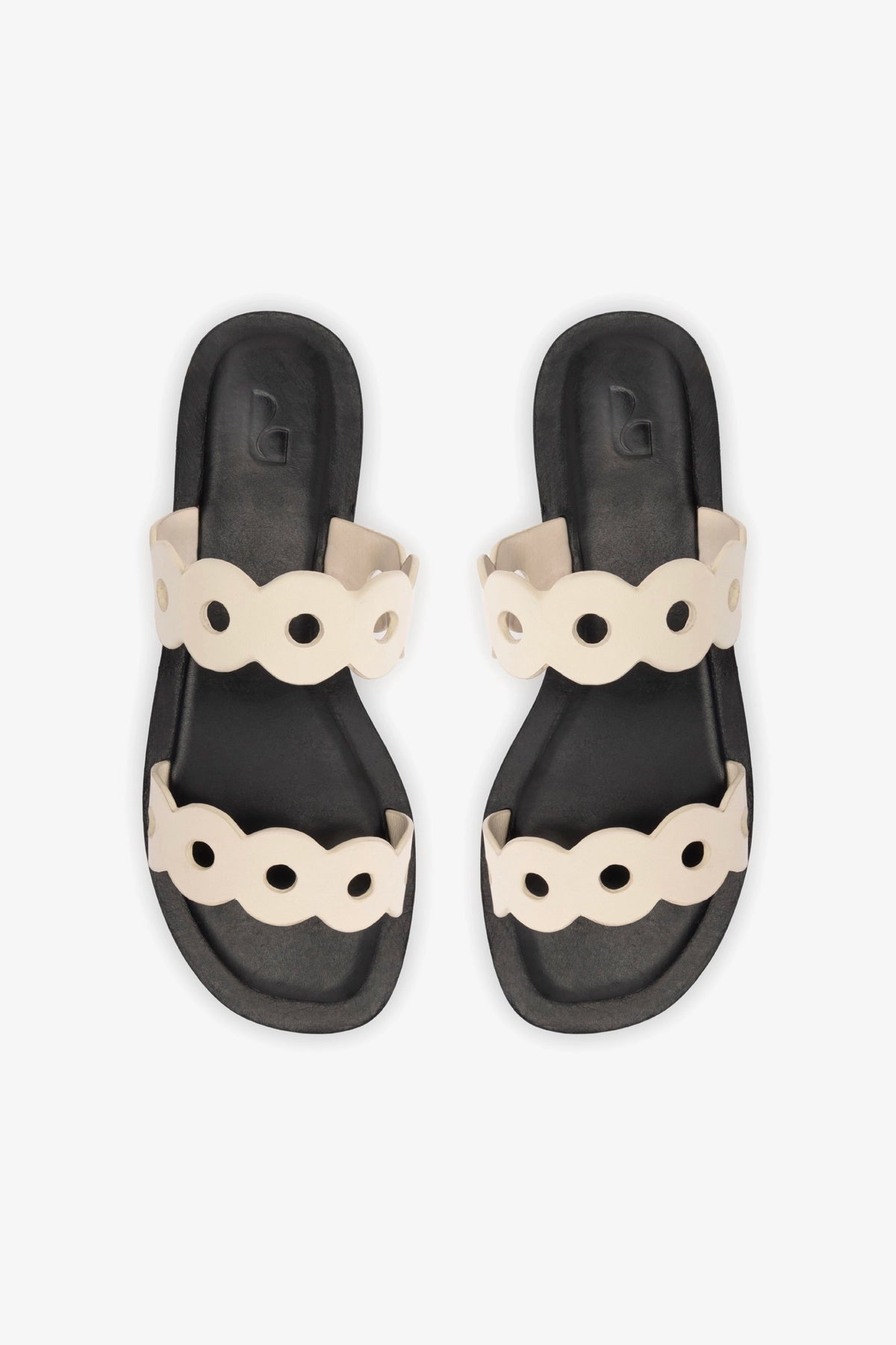 Florence Ivory Leather Flat Mules - Women's Comfortable Slip-On Shoes for Casual Wear, Office & Everyday Outfits