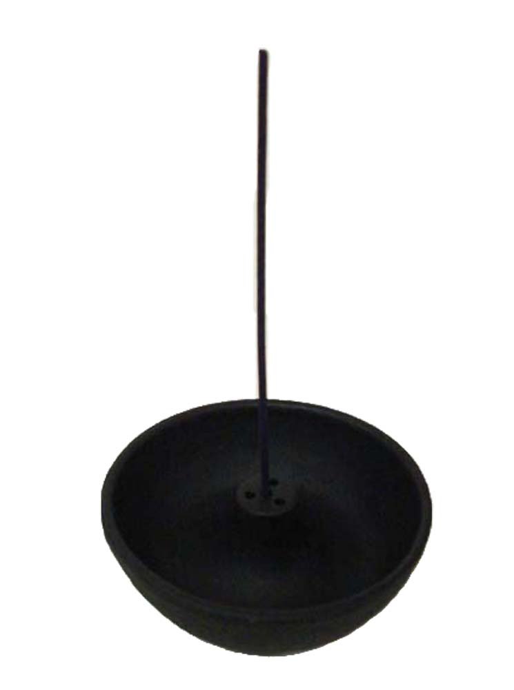 Premium Round Black Iron Incense Burner - Handcrafted Aromatherapy Holder for Meditation, Yoga & Home Decor - Perfect for Relaxation and Spiritual Practices