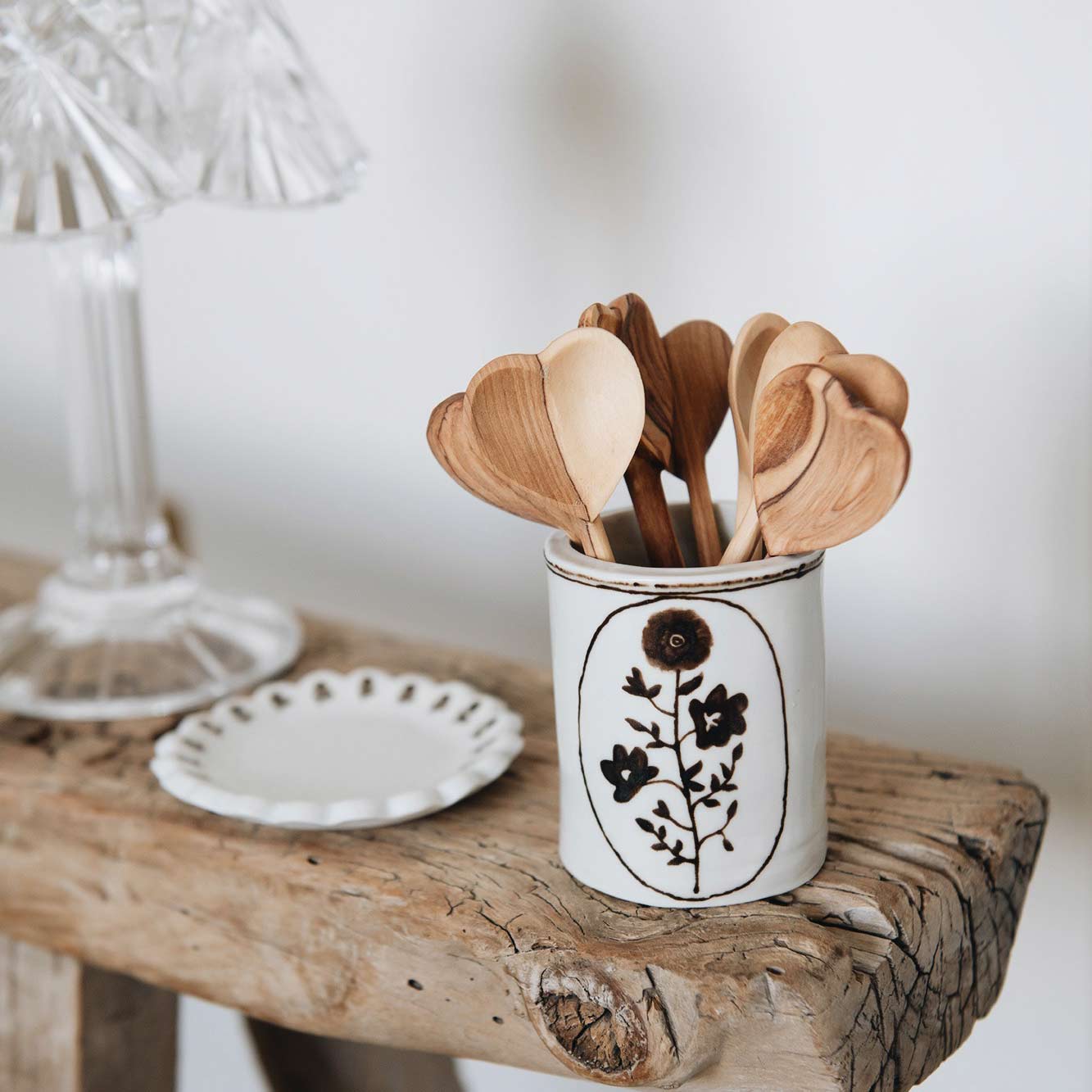 Hand Painted Porcelain Posy Vessel - Floral Decorative Vase for Home Decor, Wedding Centerpiece & Gift Idea - Perfect for Living Room, Dining Table & Special Occasions