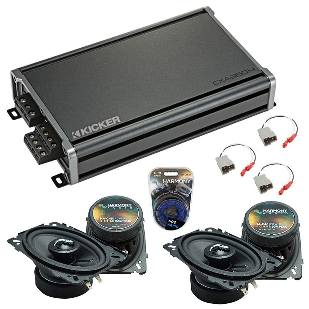 1989-1994 Nissan 240SX OEM Speaker Replacement Bundle - Harmony Audio C46 & CXA360.4 (2 Speakers) - Perfect for Car Audio Upgrades & DIY Installations