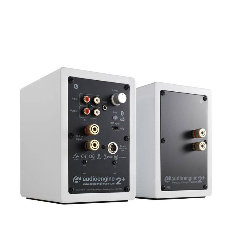 Audioengine A2+BT Wireless Bluetooth Desktop Speakers - Premium Sound for Home, Office & Gaming - Gloss White Finish