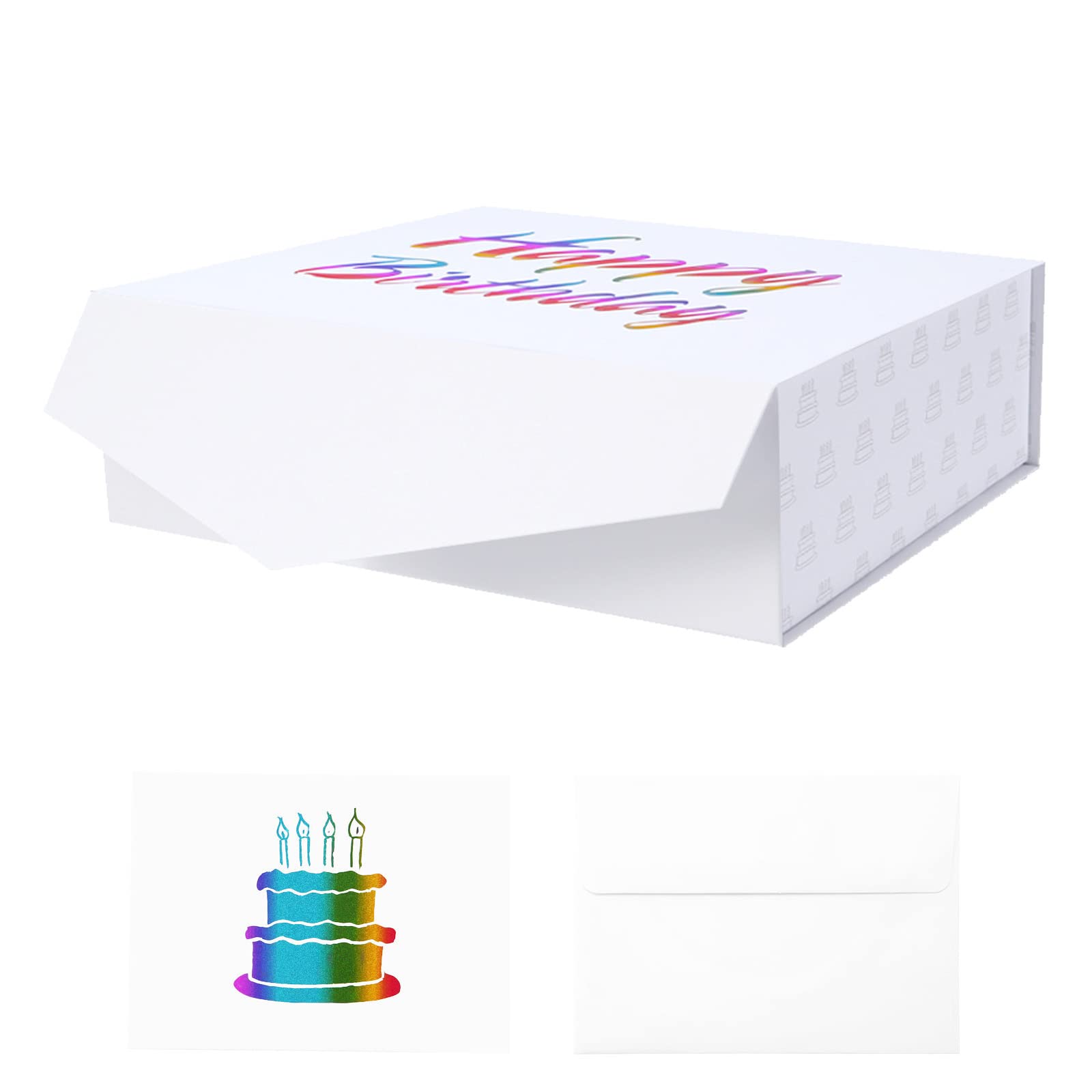 13.5x9x4.1 Inch Matte White Magnetic Gift Box with Lid - Perfect for Birthday Presents, Christmas Gifts & Special Occasions - Elegant Gift Packaging for Jewelry, Watches & Keepsakes