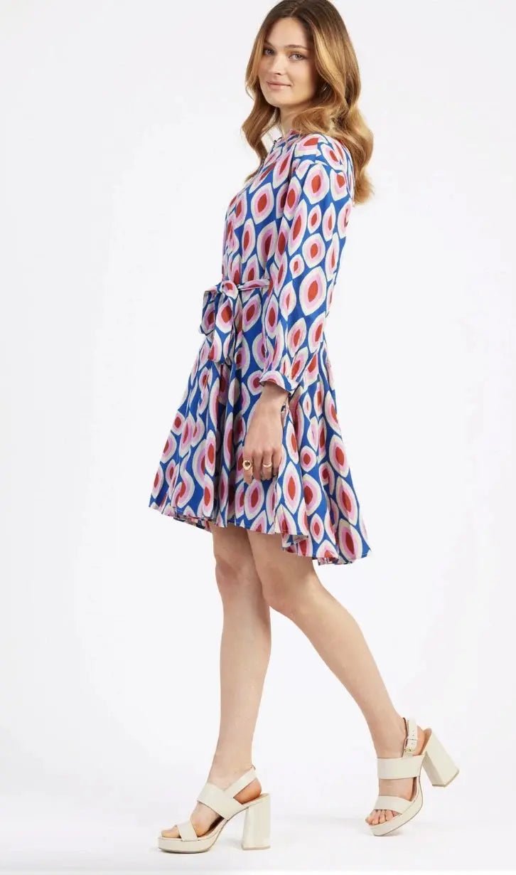 Odreano Printed Flared Short Robe - Women's Lightweight Kimono Style Loungewear for Home, Spa & Beach Cover-Up