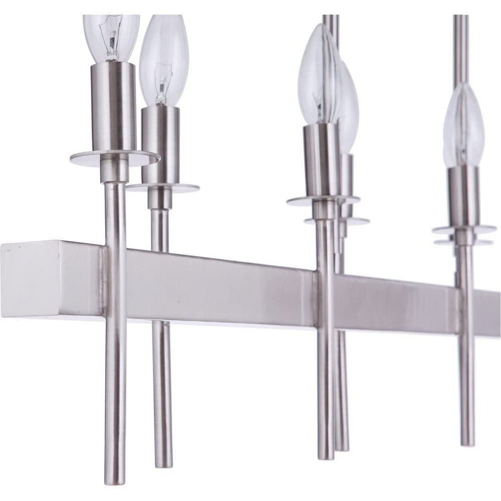 Craftmade 54378-FB Larrson Modern 8-Light Candle Island Chandelier - 480 Watts, 9