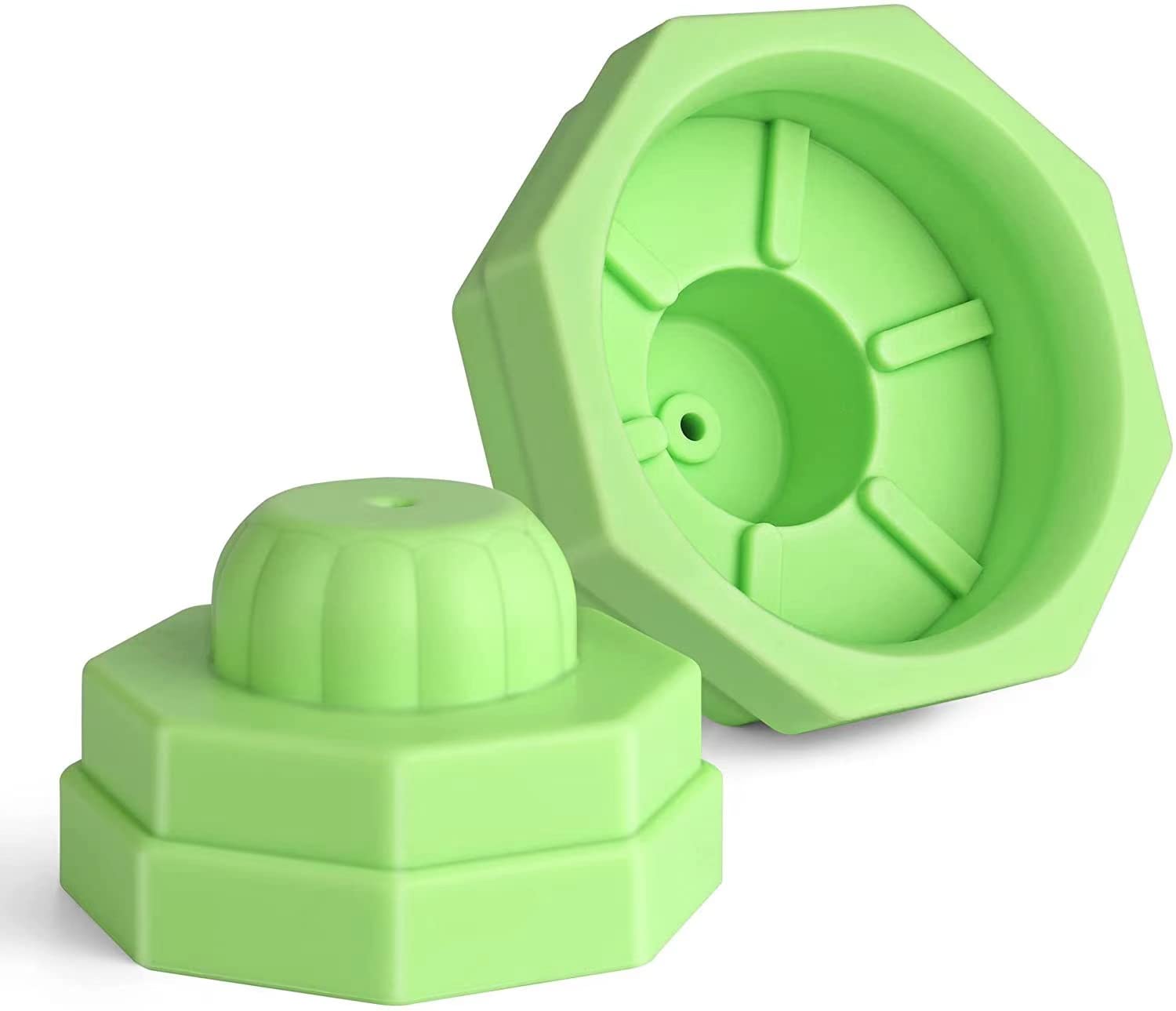 Universal Jar Sealer for Regular & Wide Mouth Mason Jars - Food-Grade Silicone Canning Lids - BPA Free - Compatible with FoodSaver Vacuum Sealers - 2 Pack (Green) - Perfect for Home Canning, Food Storage & Meal Prep