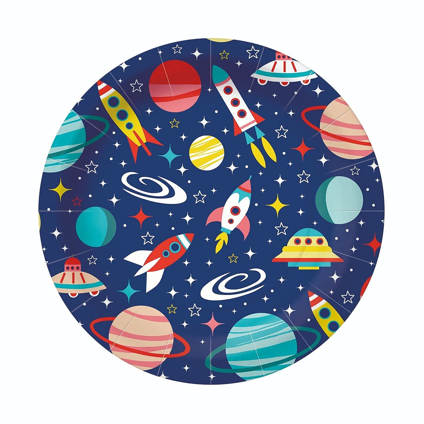 Space-Themed Birthday Party Supplies Set for 20 Guests - Disposable Paper Plates, Cups, Napkins & Solar System Decorations | Galaxy Party Decor with Planets, Rockets & Stars | Perfect for Kids' Space Birthday Parties, Astronaut-Themed Events & Cosmic Celebrations