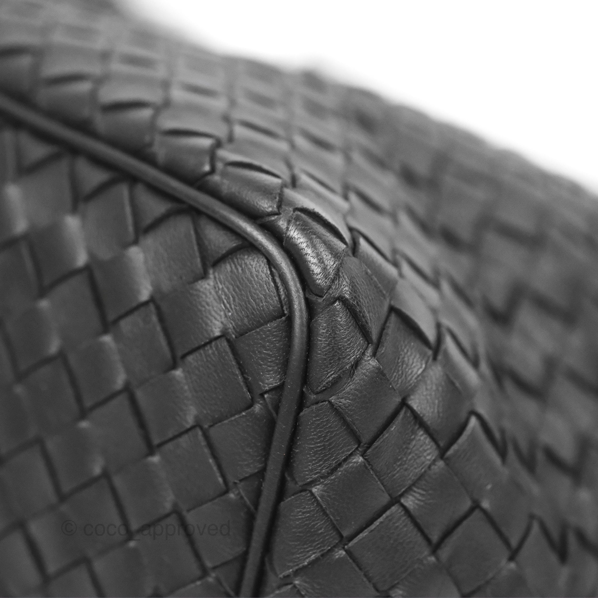 Bottega Veneta Black Nappa Intrecciato Leather Shoulder Bag for Women | Luxury Designer Handbag for Work, Travel & Everyday Use