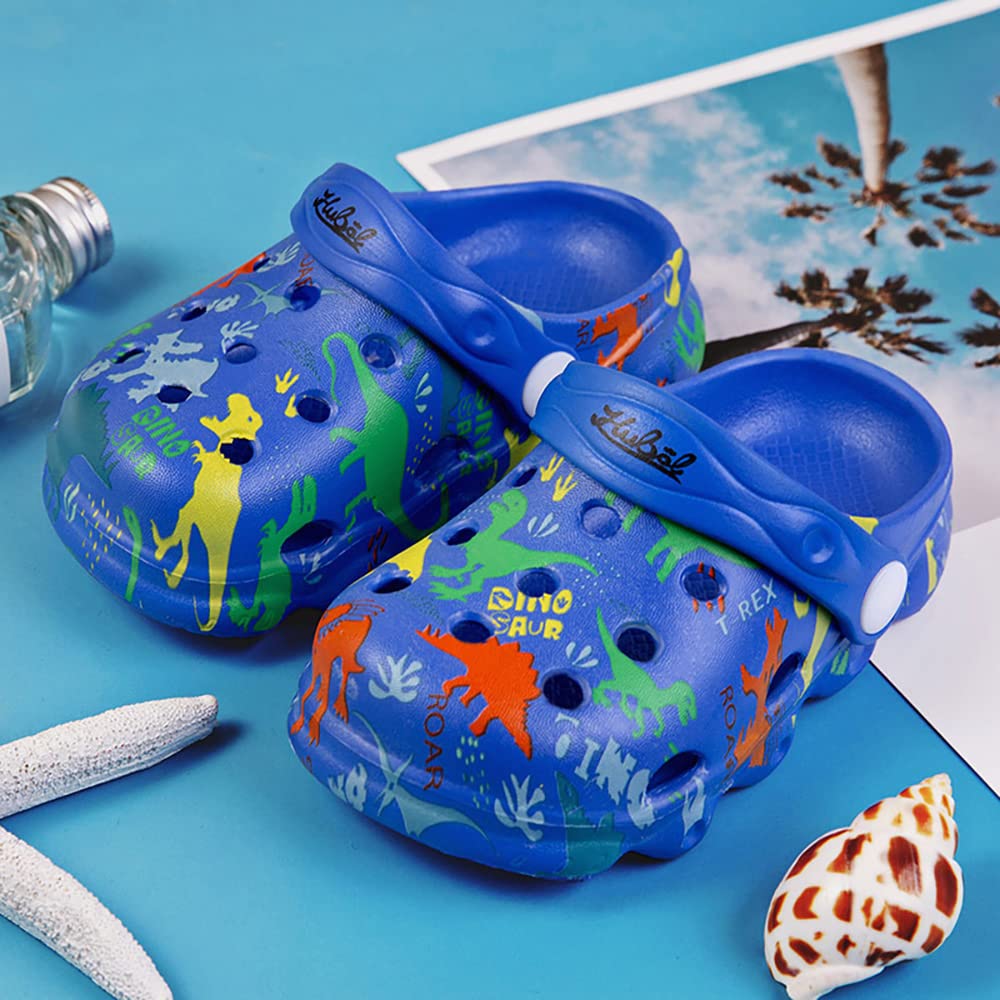 **Non-Slip Dinosaur Clogs for Toddlers - Lightweight Garden Shoes for Boys & Girls - Beach, Pool, Shower Slippers - Perfect for Outdoor Play & Water Activities**