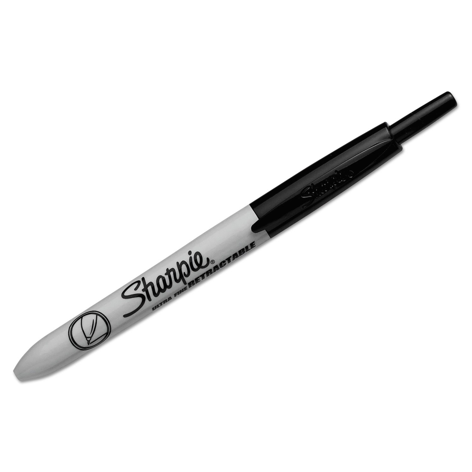 SHARPIE 1735790 Retractable Ultra Fine Point Permanent Markers - Black Ink - Fine Tip for Precise Writing - Ideal for Office, School, Art Projects & Labeling - Pack of 1 Marker