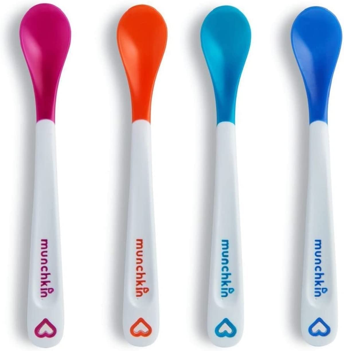 Munchkin White Hot Safety Spoon for Babies - BPA-Free Infant Feeding Spoon with Heat-Sensitive Color Changing Technology - Perfect for Baby Food, Purees & First Solids Feeding (Pack of 1)