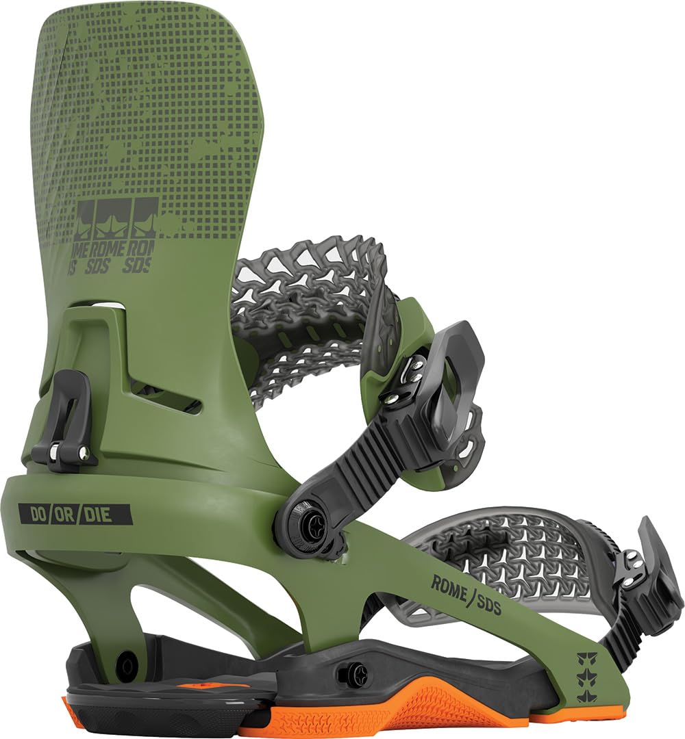 Rome Snowboards Men's DOD Snowboard Bindings - Adjustable Strap Bindings for All-Mountain Freestyle Riding | Perfect for Park, Powder & Backcountry Adventures