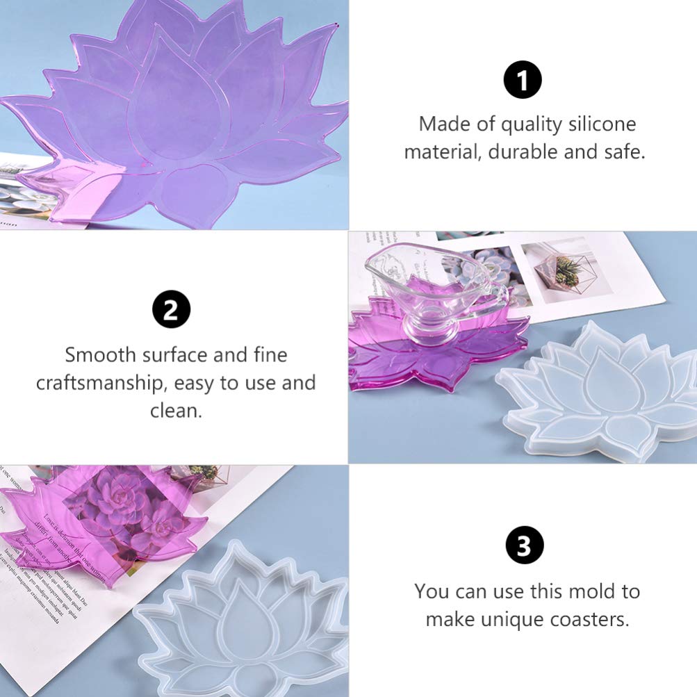 Premium Silicone Resin Molds for Coasters, Trays & Flower Epoxy Casting - DIY Craft Decoration for Home, Office & Wedding Decor