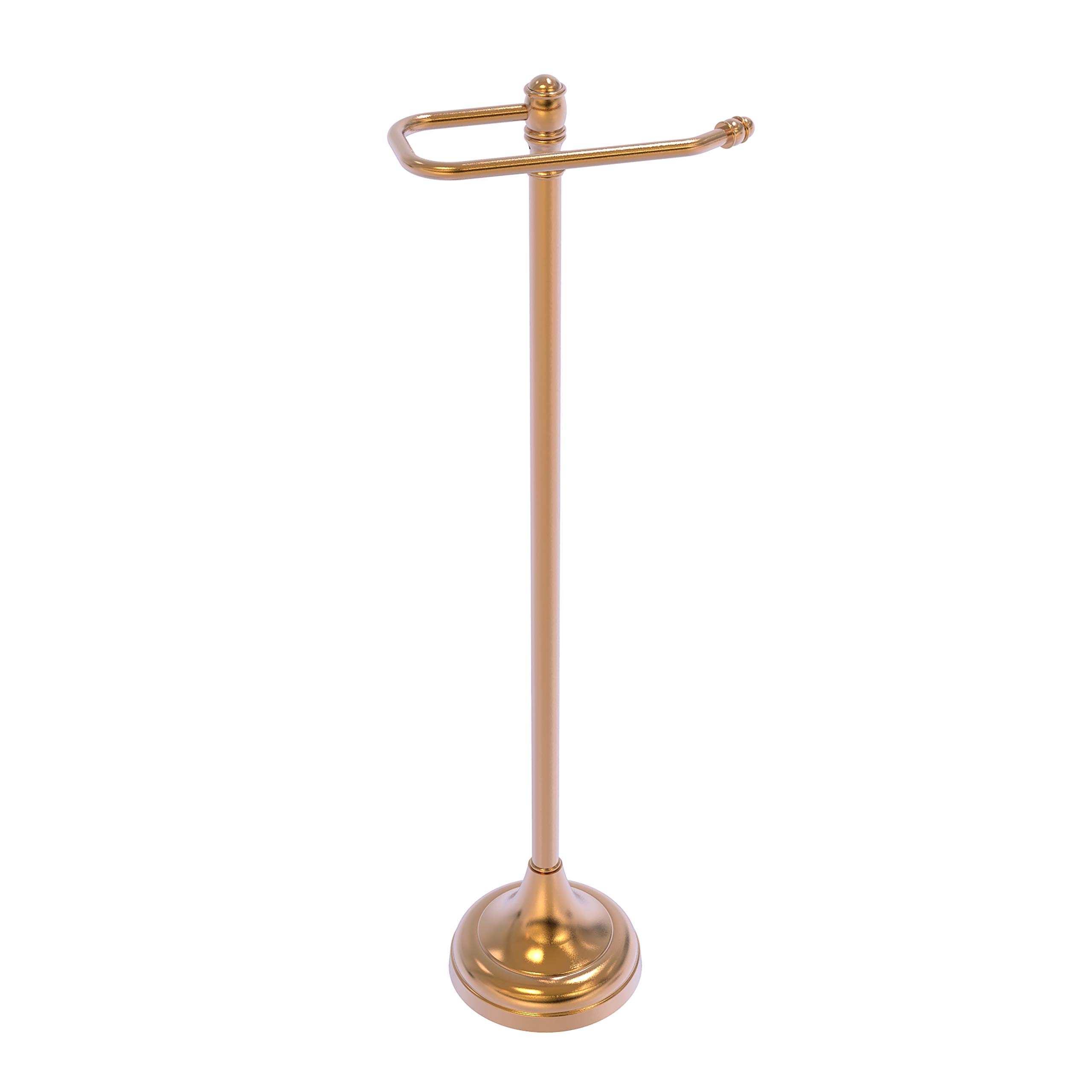 Allied Brass CL-29 Carolina Collection Brushed Bronze Euro Style Toilet Paper Holder - Free Standing Bathroom Tissue Stand for Modern & Traditional Home Decor
